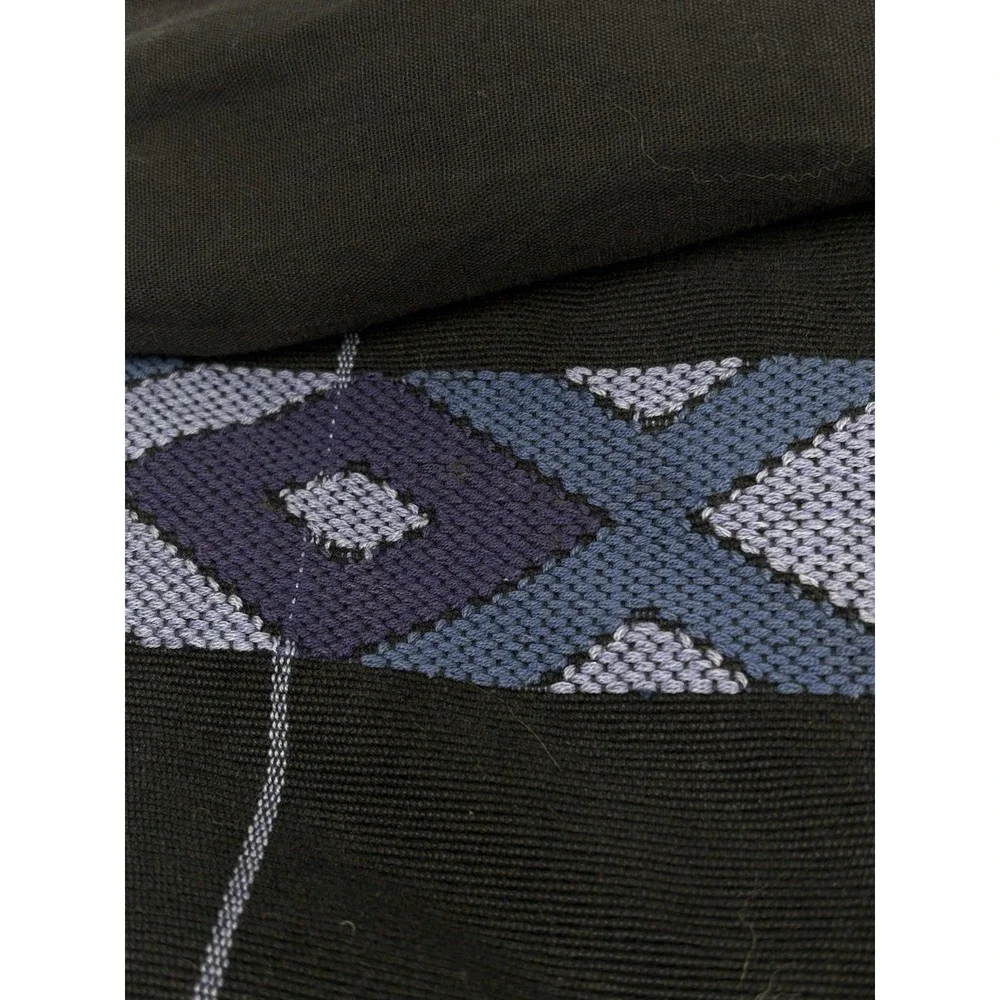 MayaWorks Handmade Woven Shoulder Bag Crossbody Black Purple Blue Striped Boho‎